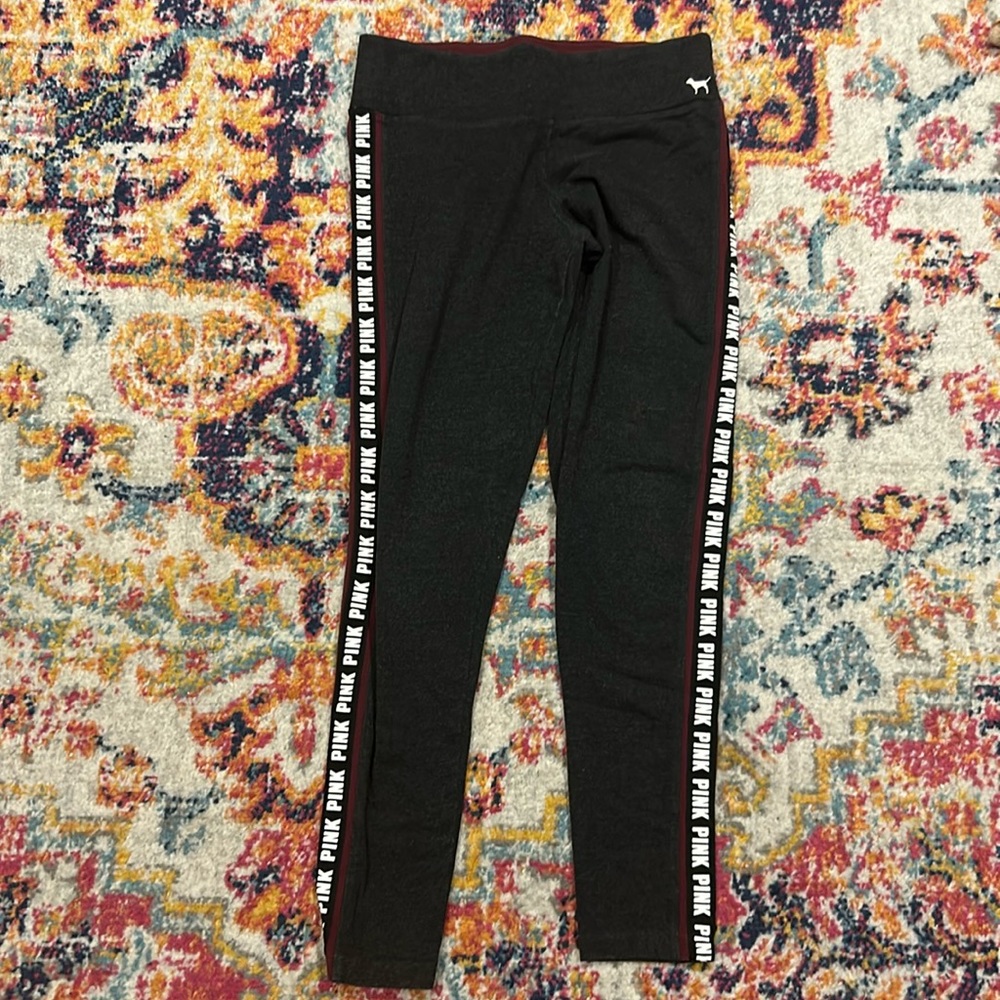 Pink Gray and Maroon Yoga Pants